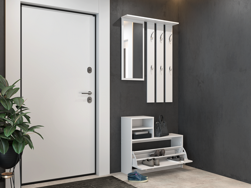 Garderoba przedpokojowa BARTEK - Biel Mat