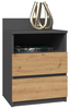 Szafka nocna MALWIN S1 - Antracyt / Dąb Artisan