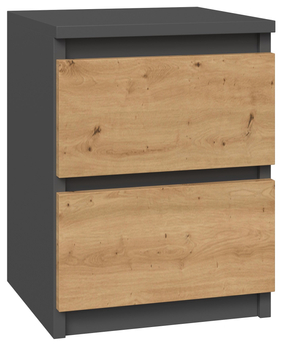 Szafka nocna MALWIN S2 - Antracyt / Dąb Artisan