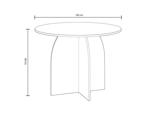 Stół do jadalni okrągły BAMBI 100cm - Kaszmir