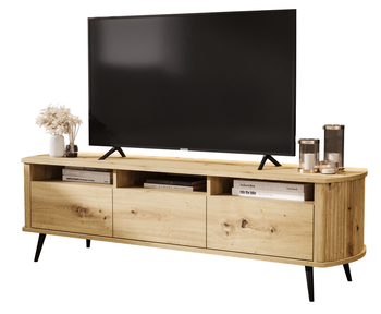 Szafka RTV z lamelami MOONDAY 150cm - Dąb Artisan