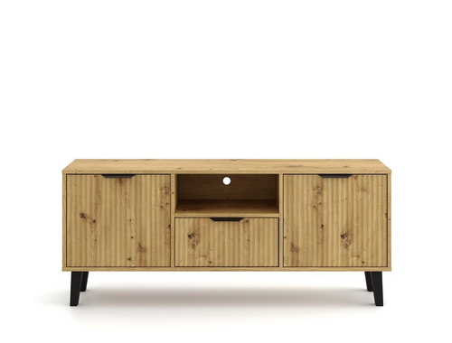 Szafka RTV z lamelami 140cm PIAZZA - Dąb Artisan