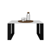 Stolik kawowy ława SIGMA L - Biel/Czerń