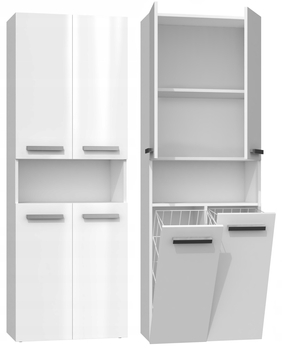 Szafka łazienkowa ATRI 2DK 2K 60CM - Biel Połysk