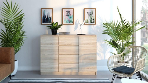 Komoda VITEK D2S4 120CM - Dąb Sonoma