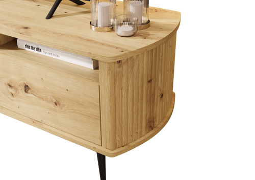 Szafka RTV z lamelami MOONDAY 150cm - Dąb Artisan