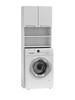 Szafka łazienkowa nad pralkę HOLO - Biel Mat