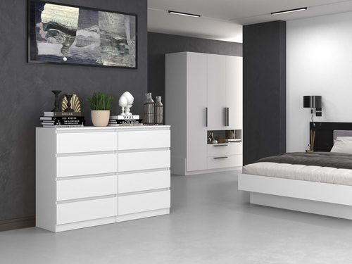 Komoda MALWIN S8 140CM - Biel Mat