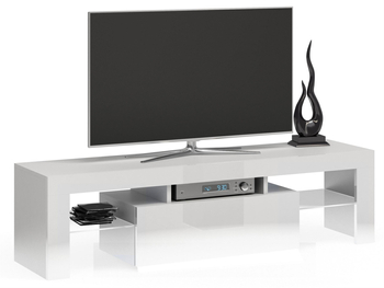 Szafka RTV KAST 140CM - Biel Połysk