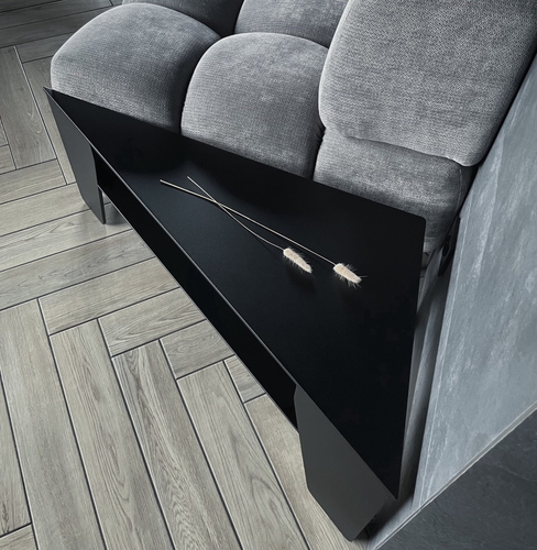 Stolik kawowy metalowy rozkładany ZAFFERANO - Czarny