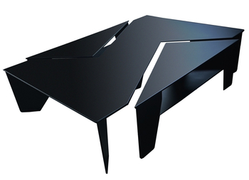 Stolik kawowy metalowy rozkładany ZAFFERANO - Czarny