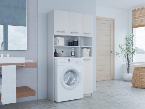 Zestaw łazienkowy CERSA Szafka + Słupek - Biel Mat