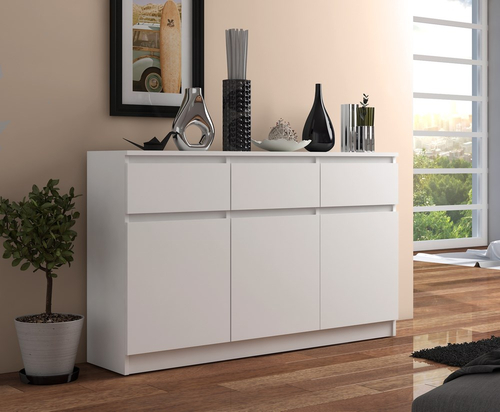 Komoda VITEK D3S3 - Biel Mat