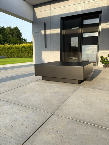 Stolik kawowy ogrodowy kwadratowy MOKKA - Czarny