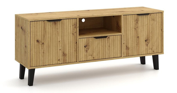 Szafka RTV z lamelami 140cm PIAZZA - Dąb Artisan