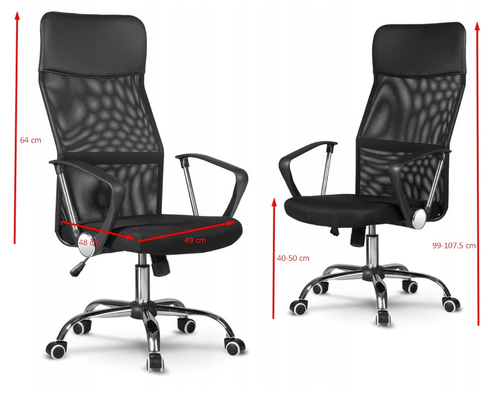 Fotel obrotowy LARIS - Czarny