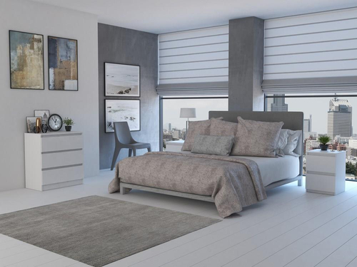 Szafka nocna MALWIN S2 - Biel Mat