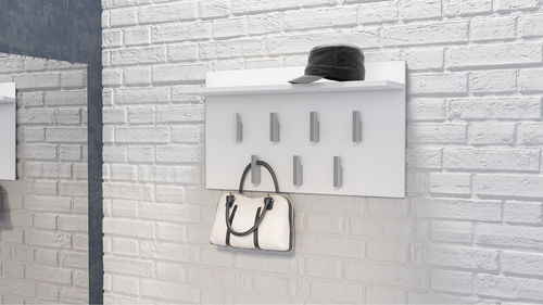 Wieszak ścienny FIRO - Biel Mat