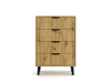 Komoda z lamelami i szufladami Piazza 4S 70cm - Dąb Artisan