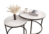 Zestaw dwóch okrągłych stolików MJU MIDI - Biel Mat