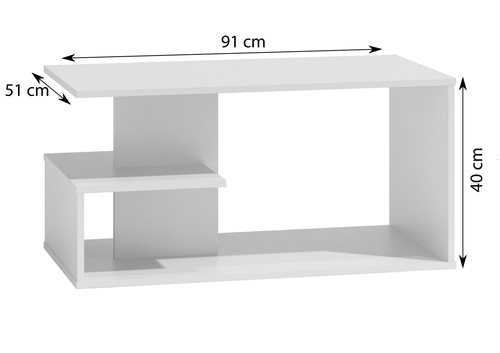 Stolik kawowy ława VENICE - Biel Mat