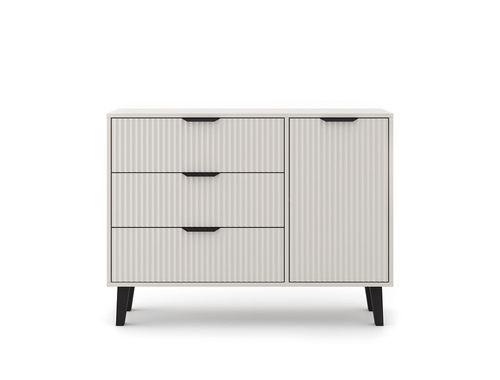 Komoda z lamelami i szufladami Piazza 1D3S 110cm - Kaszmir