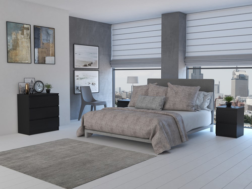 Komoda MALWIN S3 70CM - Czerń Mat