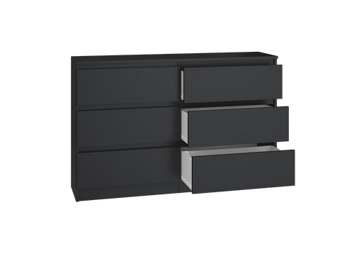 Komoda MALWIN S6 120CM - Czerń Mat