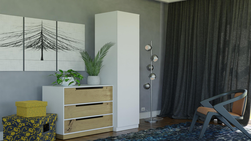 Szafa garderoba VERA DS-50 - Biel Mat