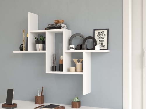 Regał wiszący ścienny BILBO - Biel Mat