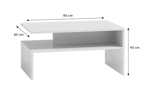 Stolik kawowy ława TEXAS - Biel Mat