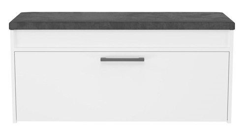 Szafka na obuwie z siedziskiem LARMA - Biel Mat