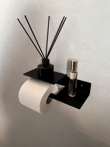 Uchwyt na papier toaletowy NESSO L - Czarny