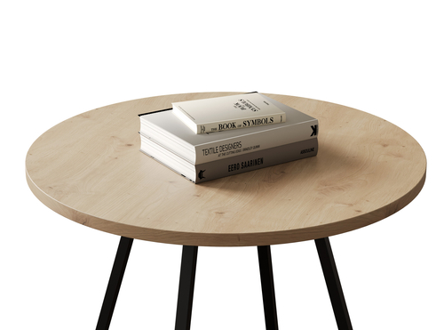 Stolik kawowy okrągły VERSO 50cm - Dąb Artisan