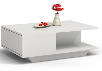 Stolik kawowy ława MIAMI - Biel Połysk
