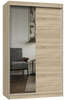 Szafa Przesuwna Dwudrzwiowa z Lustrem GAIKO 1L 120CM - Dąb Sonoma
