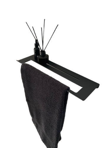 Wieszak Uchwyt na ręcznik wiszący MODERNO - Czarny