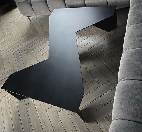 Stolik kawowy metalowy rozkładany ZAFFERANO - Czarny