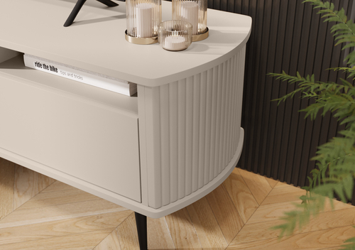 Szafka RTV z lamelami MOONDAY 150cm - Kaszmir