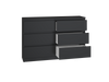 Komoda MALWIN S6 120CM - Czerń Mat