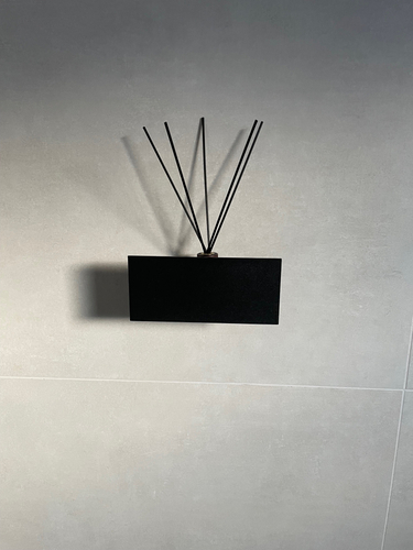 Półka Łazienkowa pod prysznic, do łazienki DECOLLO 20CM - Czarny