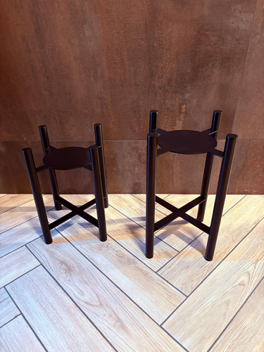 Kwietnik, stojak na kwiaty metalowy VELO 35cm - Czarny