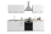 Zestaw mebli kuchennych CUCINA 38 - Biały mat/ blat Dąb Sonoma  - 200 cm