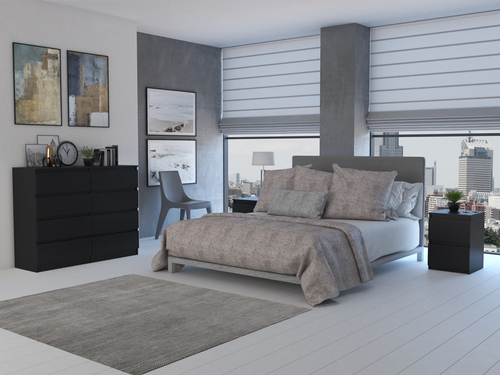 Komoda MALWIN S8 120CM - Czerń Mat