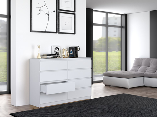 Komoda MALWIN S8 140CM - Biel Mat