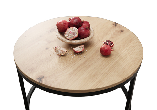 Stolik kawowy okrągły MJU ONE - Dąb Artisan