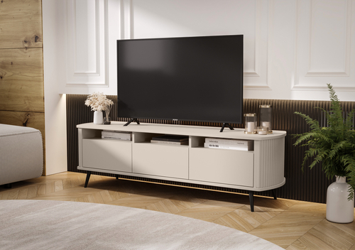 Szafka RTV z lamelami MOONDAY 150cm - Kaszmir