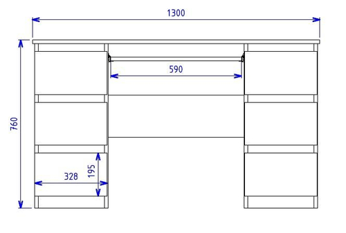 Biurko komputerowe ABBA - Dąb Artisan