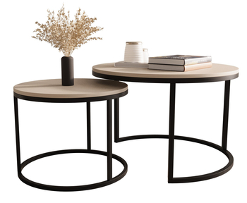 Zestaw dwóch okrągłych stolików MJU MIDI - Kaszmir