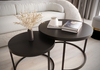 Zestaw dwóch okrągłych stolików MJU MIDI - Czarny Mat